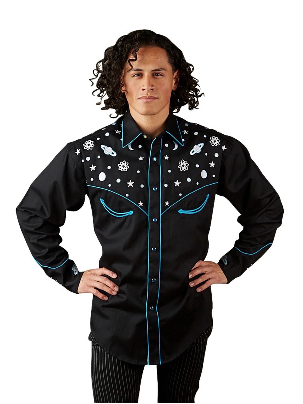 Rockmount Ranch Wear Out of This World Embroidered Western Shirt Men’s M